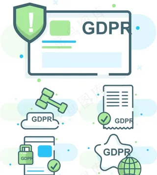 矢量金融数据安全图标图片