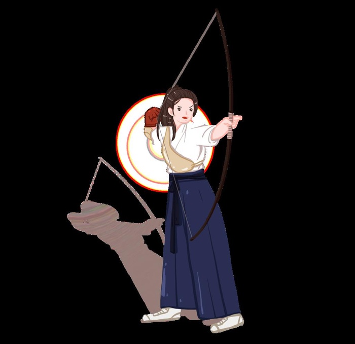 射箭的女性武术人物图片