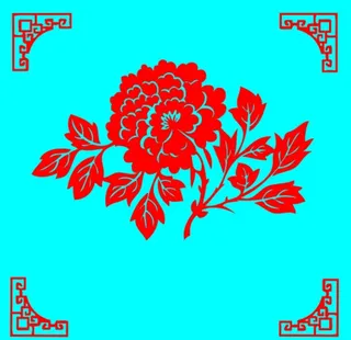 牡丹剪纸图片