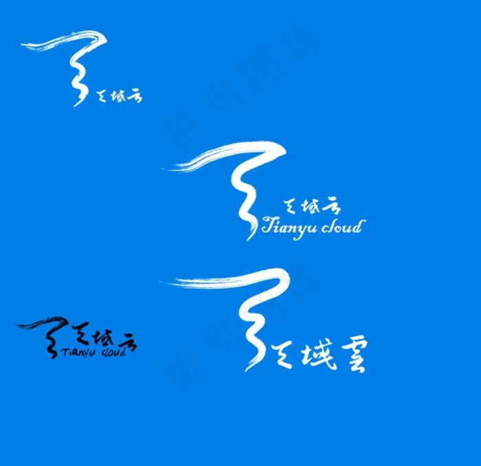 天聚云LOGO图片(600x600)psd模版下载