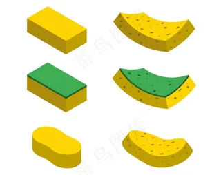 手绘海绵插画设计图片