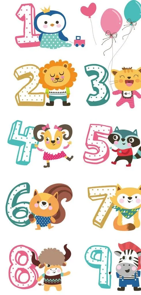 卡通数字图片
