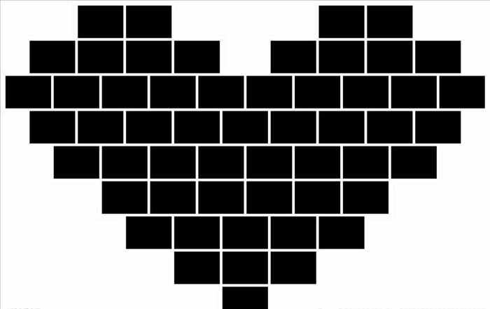 爱心照片墙图片