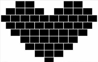 爱心照片墙图片