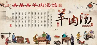 羊肉汤展板图片