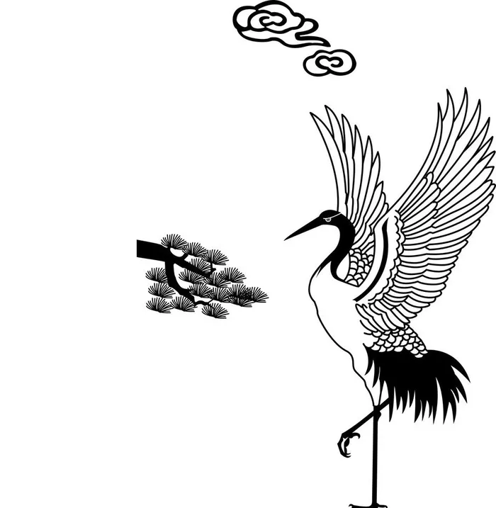 仙鹤 矢量图图片cdr矢量模版下载