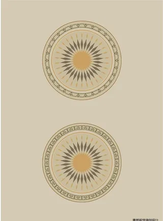 圆形 放射状 图案图片