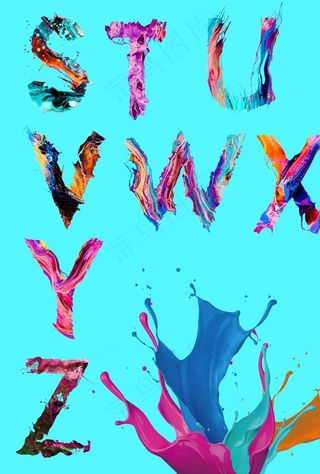 彩色字母图片