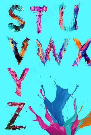 彩色字母图片