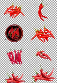 新鲜红色小米辣图片