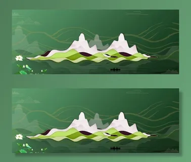 新中式鎏金山水画  图片