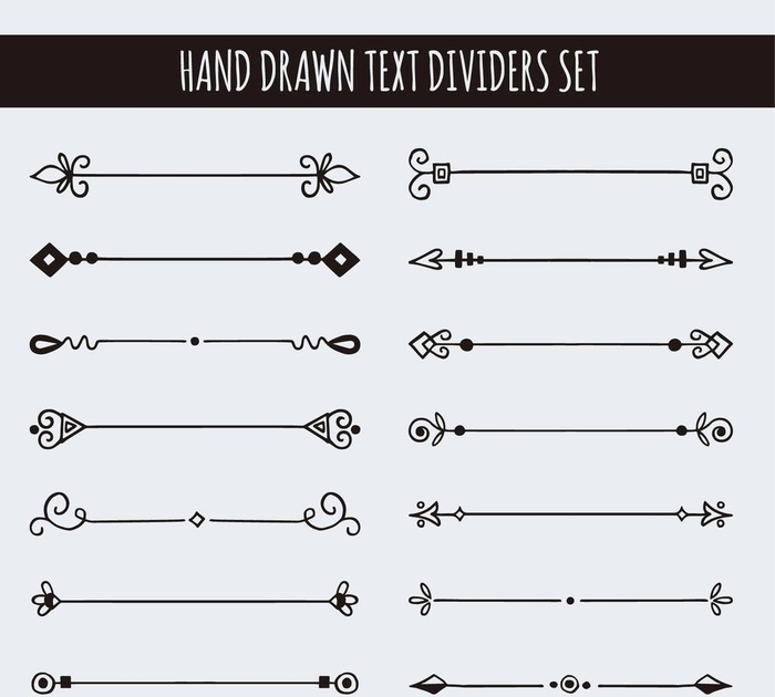 手绘文字分隔设置图片
