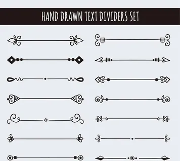 手绘文字分隔设置图片