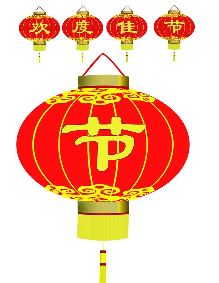 欢度佳节大红灯笼图片