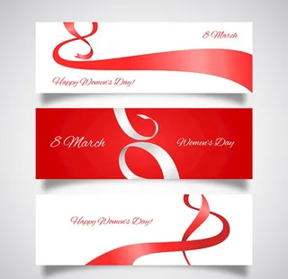 妇女节飘带 三八节图片