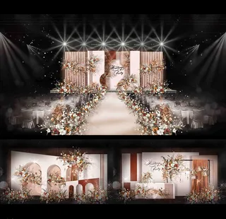 莫兰迪秋色婚礼设计图片