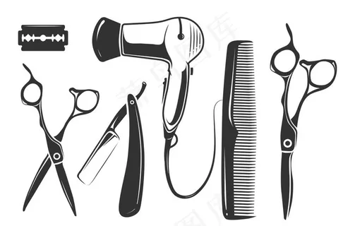 理发用具图片