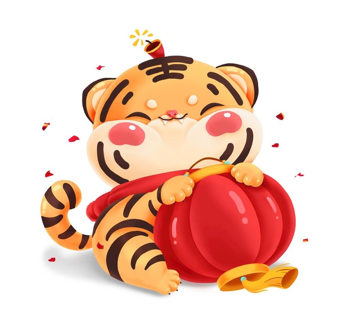 卡通虎 图片(2400x2344)psd模版下载
