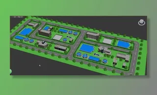 智慧水务水厂监控3D设计图图片