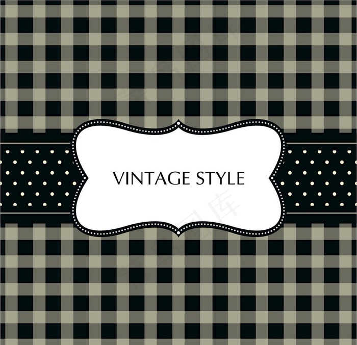 格子布卡片图片