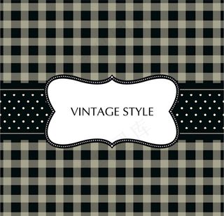 格子布卡片图片