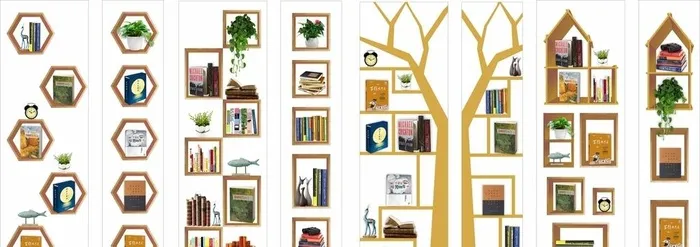 异形书架图片cdr矢量模版下载