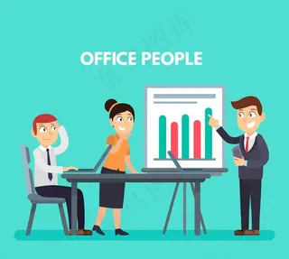 会议中的商务人物图片