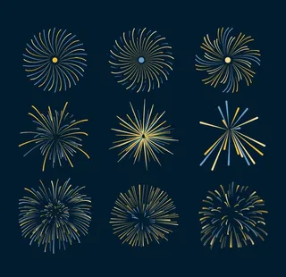 矢量烟花图案图片