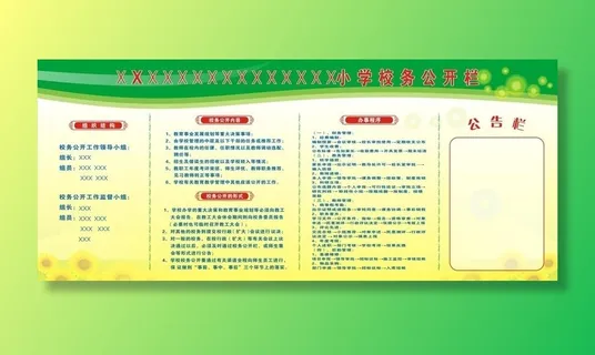 校务公开栏模板图片