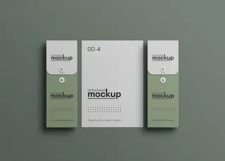 小清新绿色VI样机模板图片