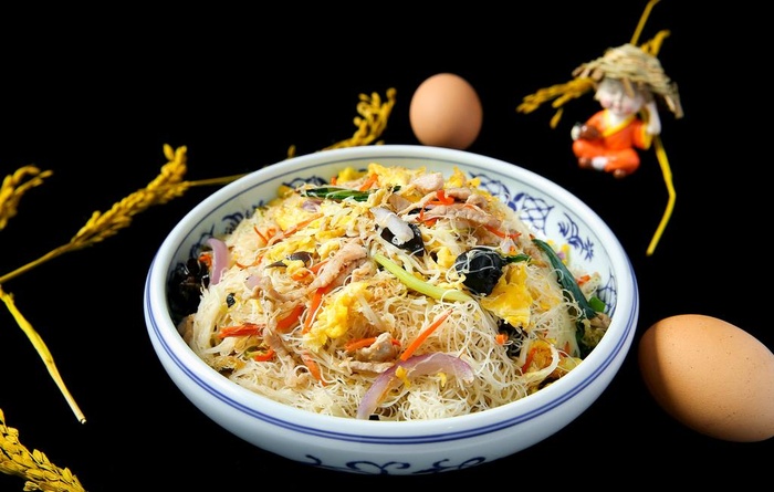 豆芽炒米粉图片