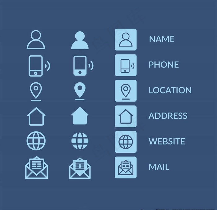 商务联系方式图标ICON图片