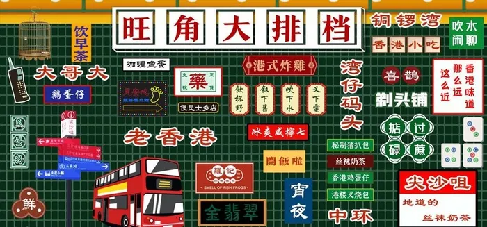 港式茶餐厅背景墙图片(11339x5669)psd模版下载