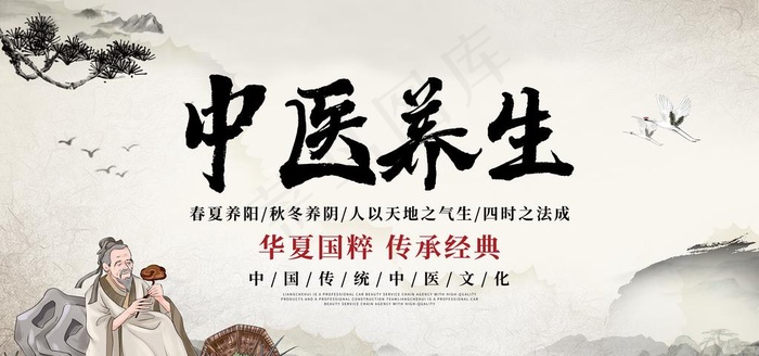 中医 图片psd模版下载