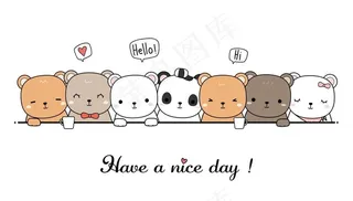 卡通手绘动物   图片