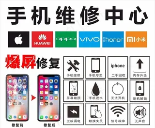 手机维修 灯箱画面图片