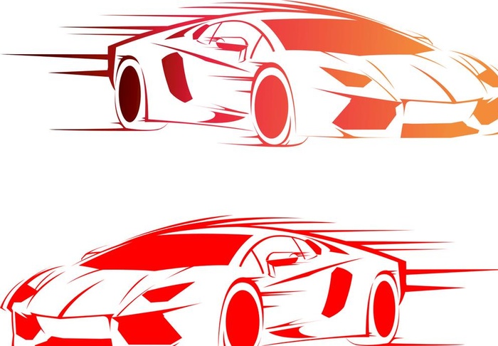 手绘汽车图片