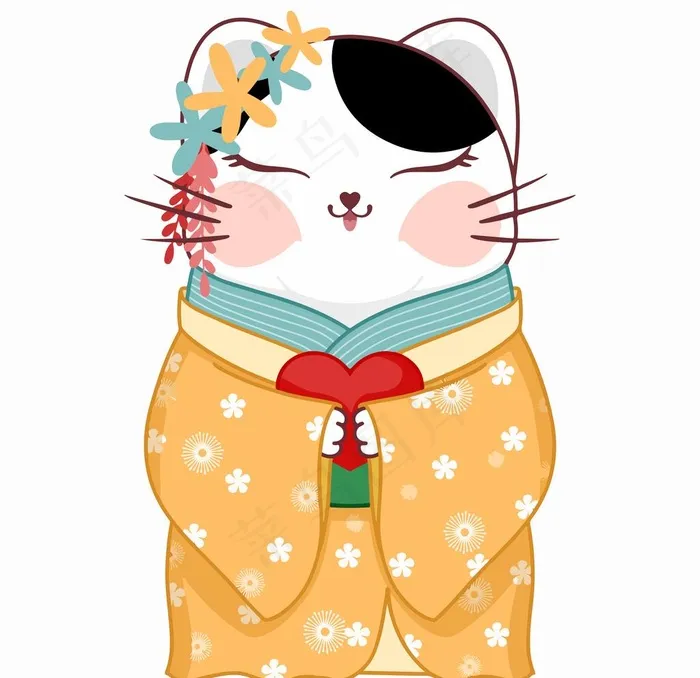 日式招财猫图片