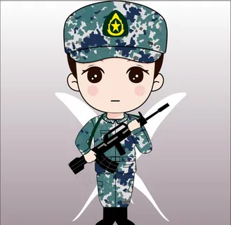 卡通士兵矢量图图片