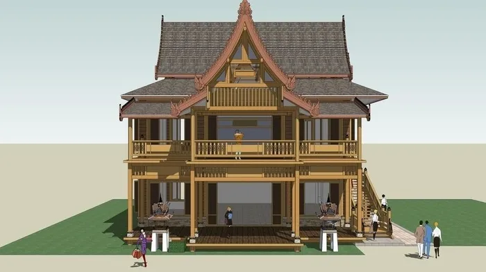 傣族木屋效果图图片