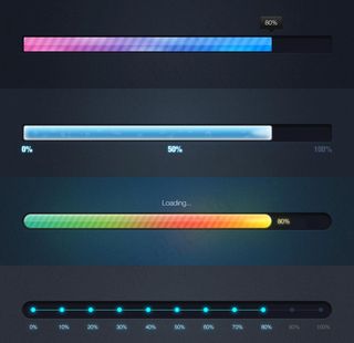 4种不同的进度条图片