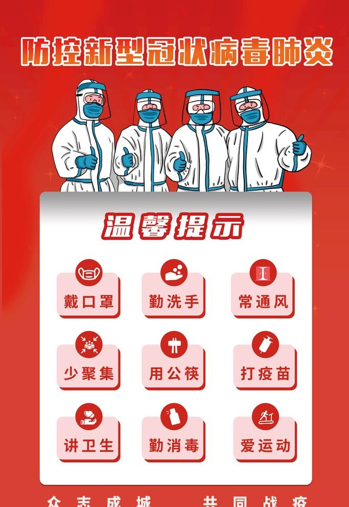 疫情防控图片(3543x5315)psd模版下载
