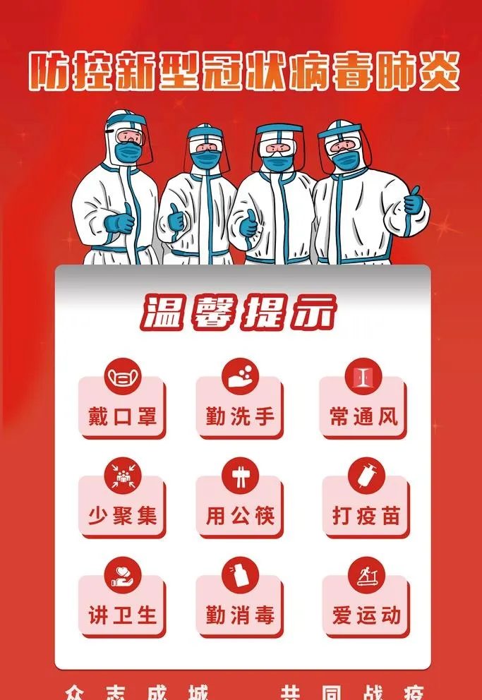 疫情防控图片(3543x5315)psd模版下载