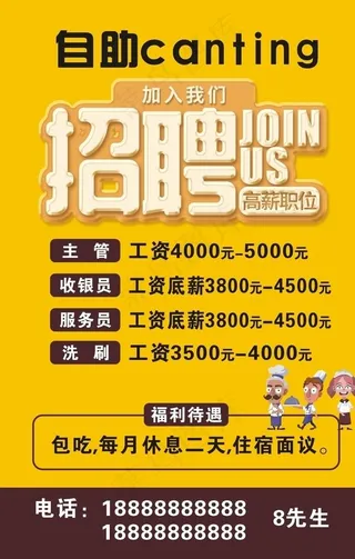 餐厅招聘图片