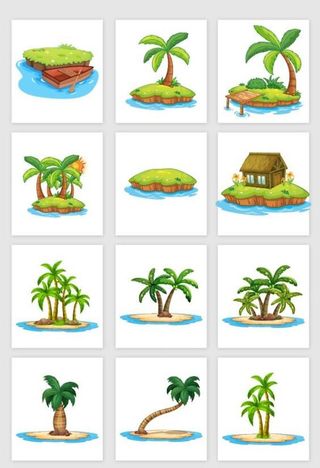 卡通小岛图片