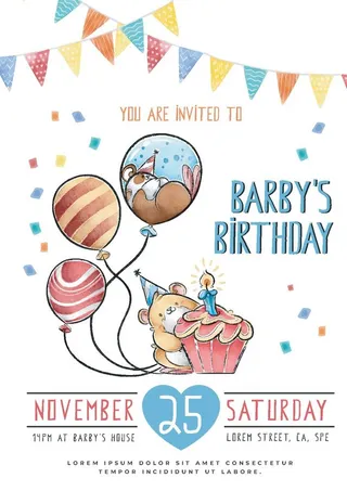 儿童生日卡片图片