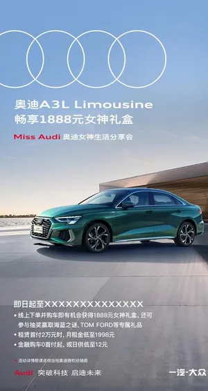 奥迪 A3L 女神礼盒图片