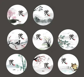 圆框画  装饰画图片