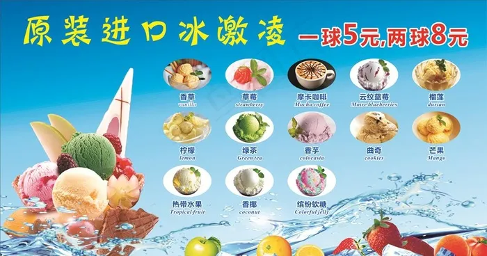 冰淇淋球图片cdr矢量模版下载