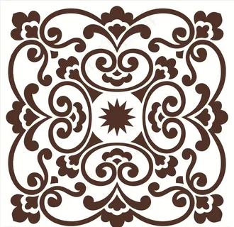 方形古典花纹图片